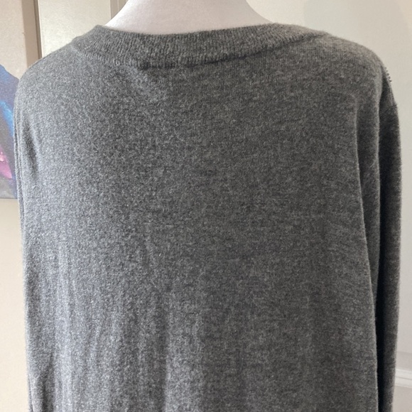 Talbots 2X petite open cardigan gray crewneck - Picture 11 of 14
